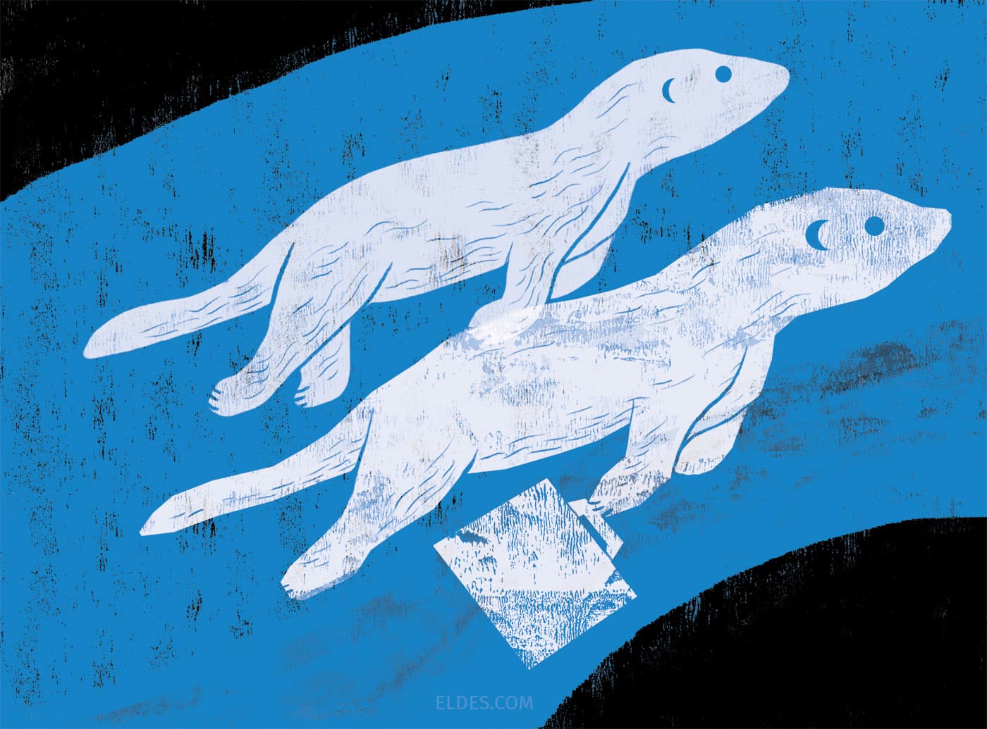 Illutration for "A viagem da Lutra"