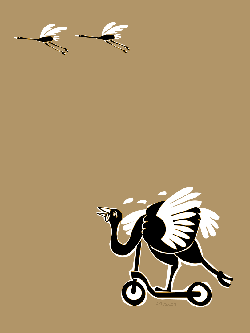 Illustration for the stanza of ostrich