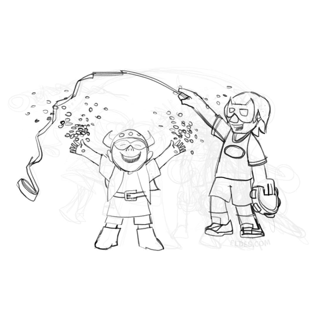 Illustration rough of Carnaval