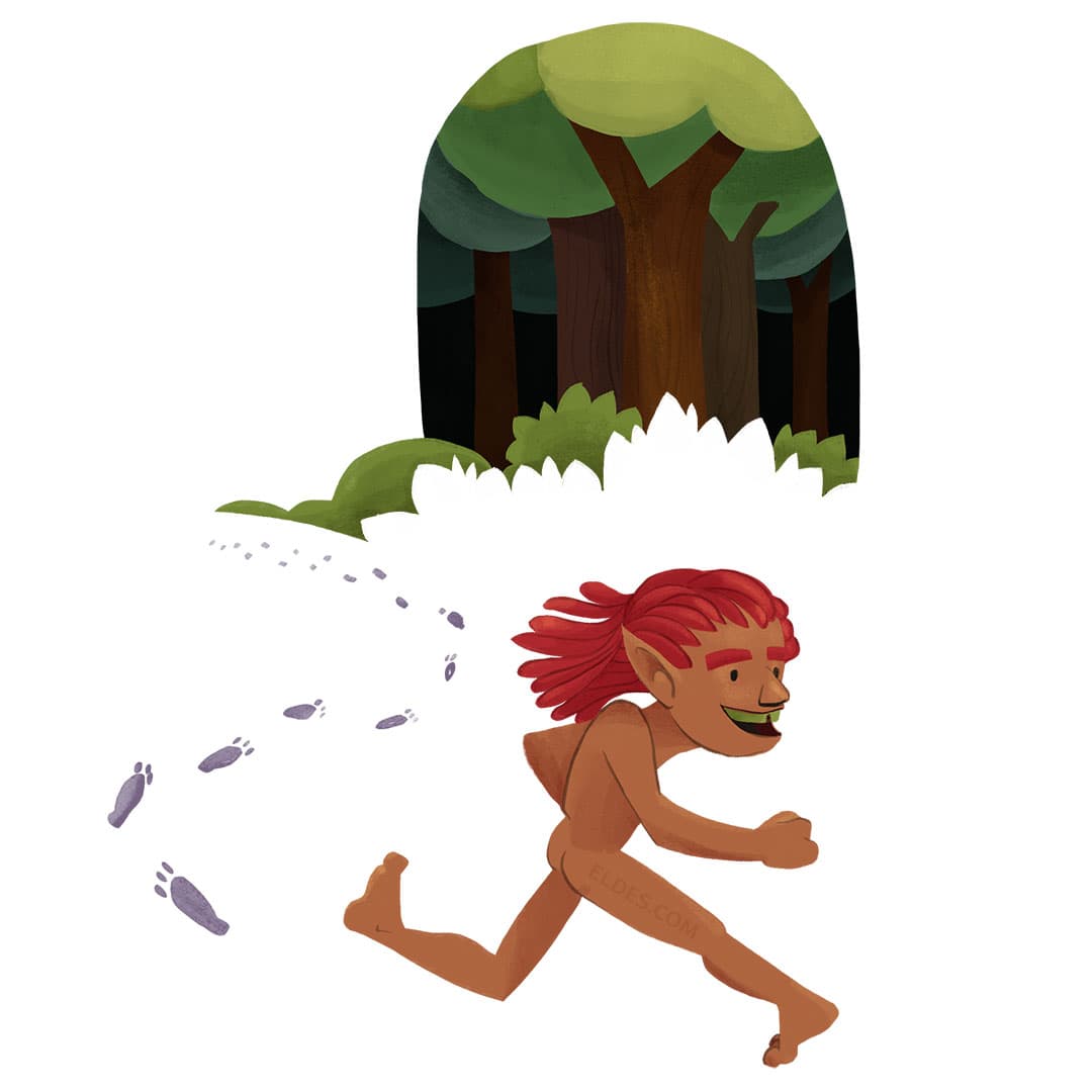 Illustration of curupira