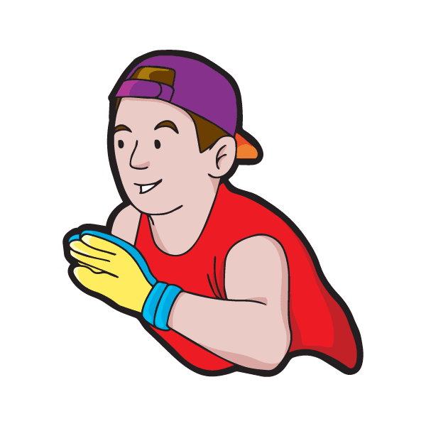 Illustration of football gloves