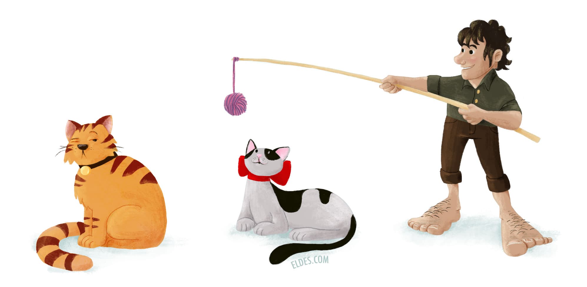 Illustration for "Gatão, gatona e pezão"