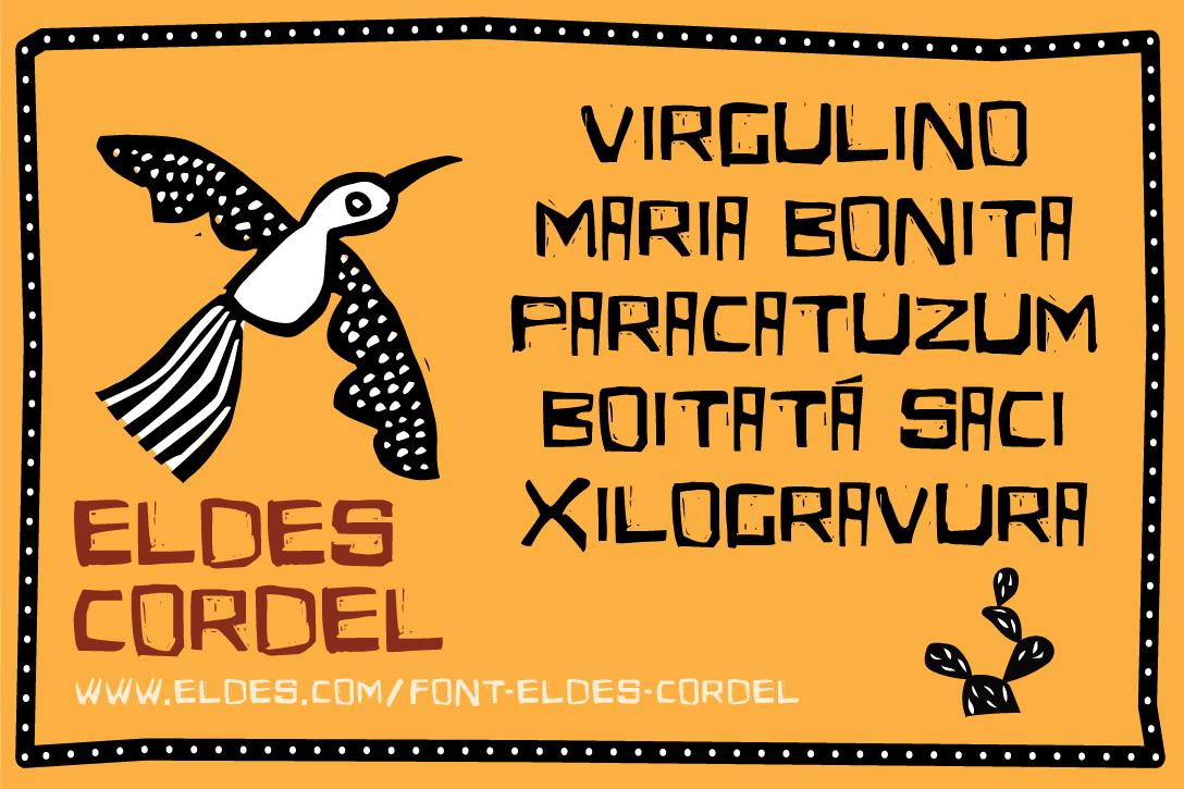 Eldes Cordel horror font — woodcut poster demo