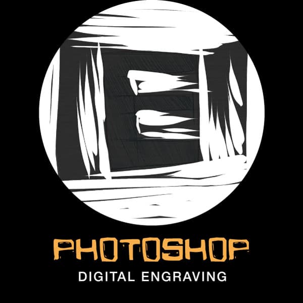 Eldes Cordel design process — digital engraving in Photoshop