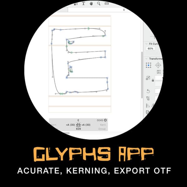 Eldes Cordel design process — glyph refinement, kerning and OTF export in Glyphs App