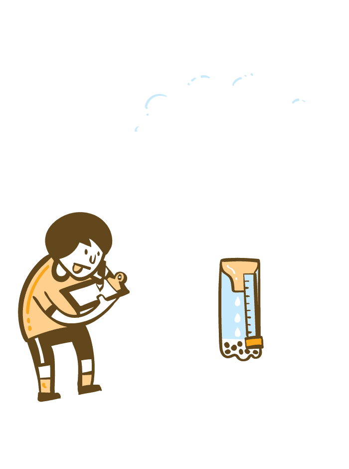 Illustration of volume 2 — Student observing and taking notes on the rain