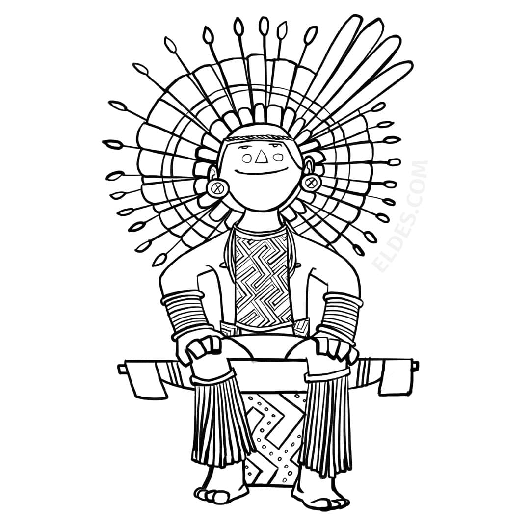 Illustration of a Brazilian indigenous