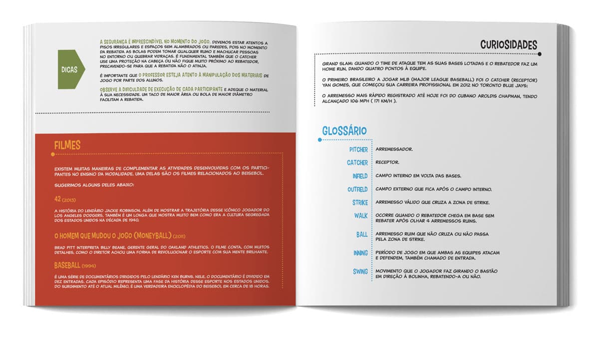 Mockup show pages 18 and 19 (References, curiosities and glossary)