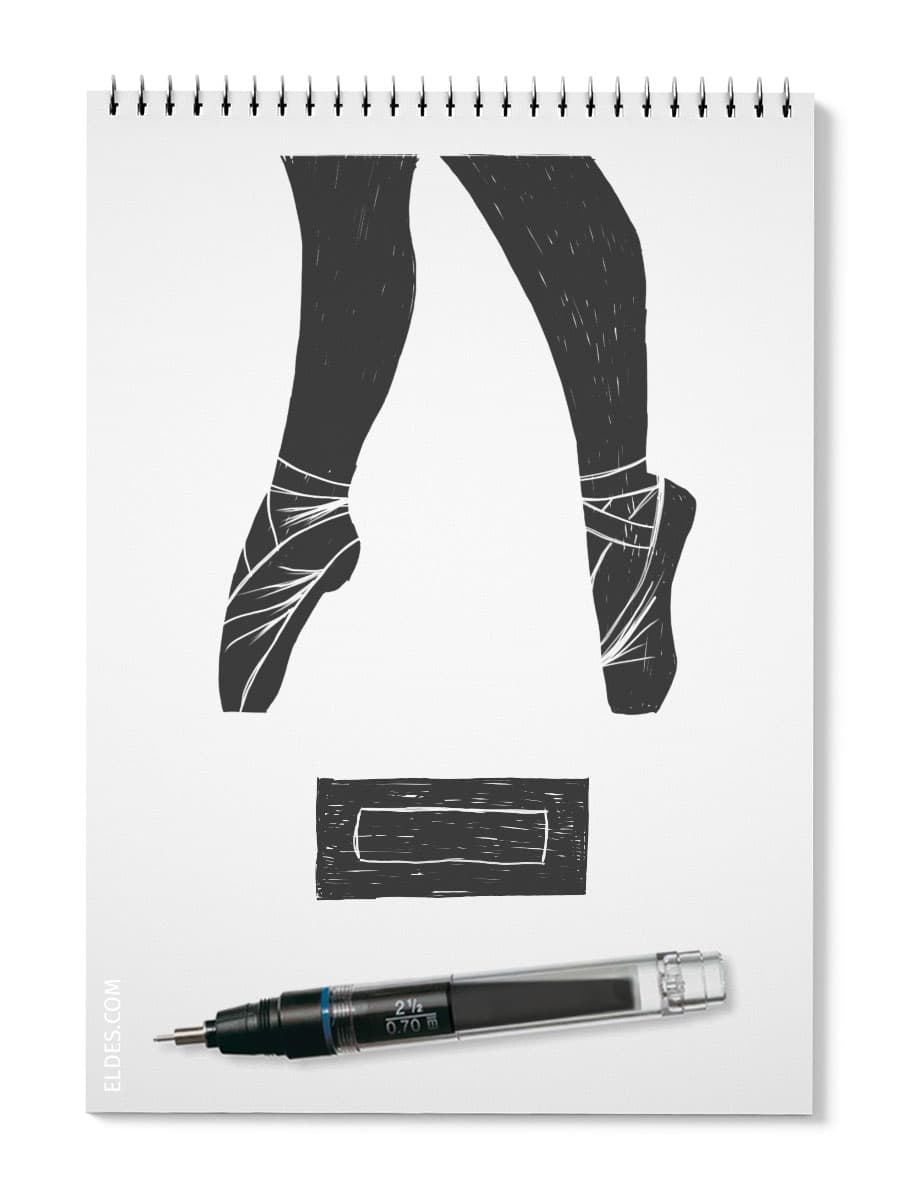 Mockup of sketchbook
