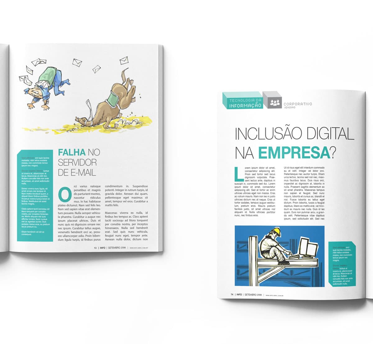 Mockup of magazine