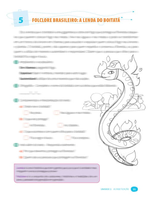 Rough of Boitatá page