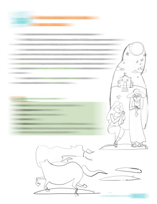 Rough of Mula Sem Cabeça page