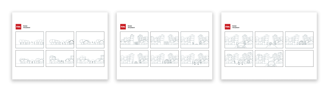 Storyboard frames