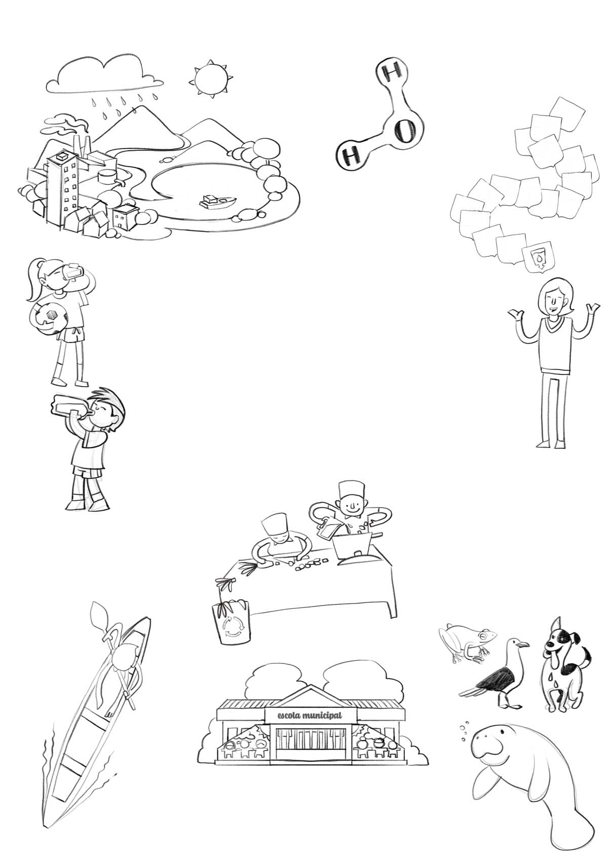 Rough of cover illustration for volume 1