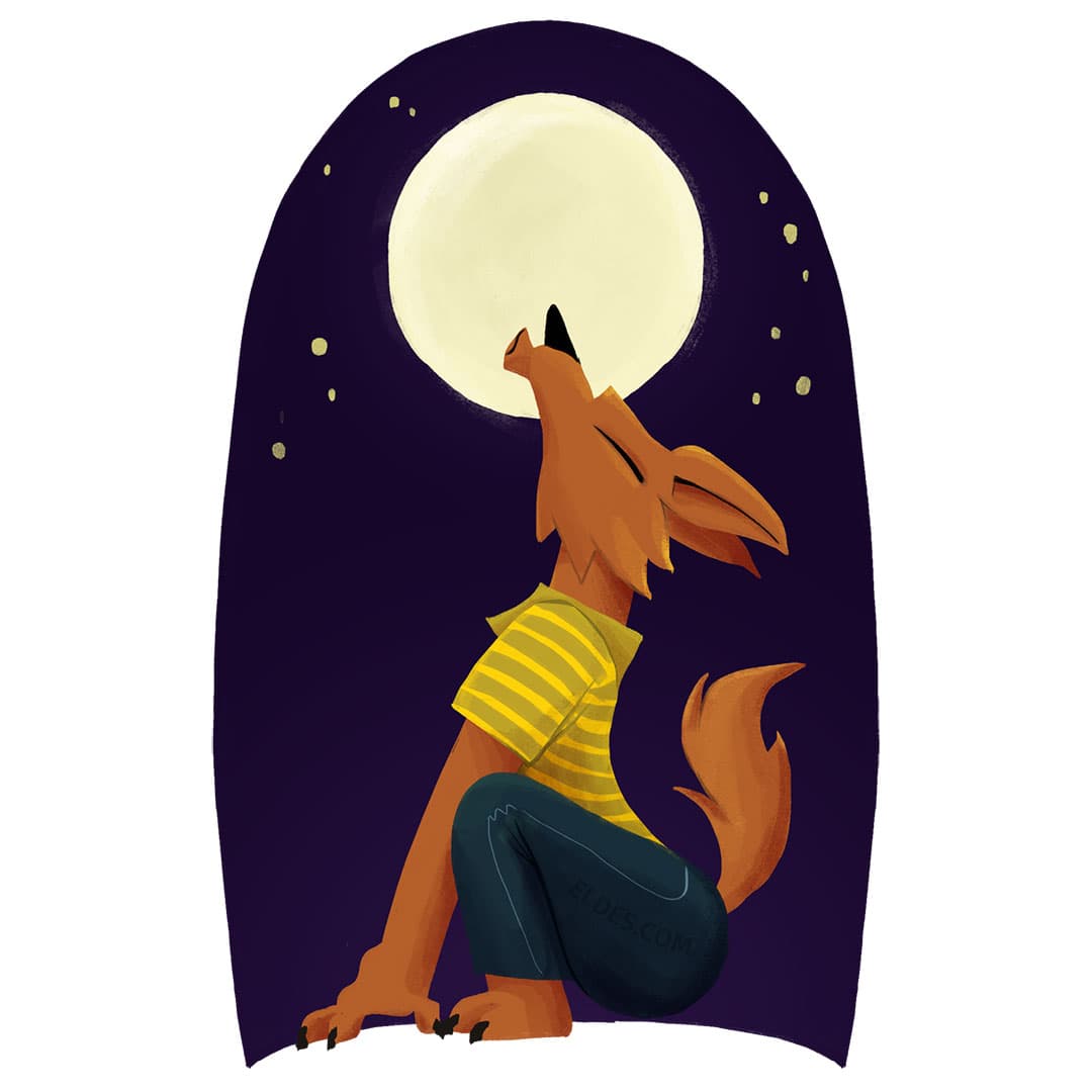Illustration of werewolf