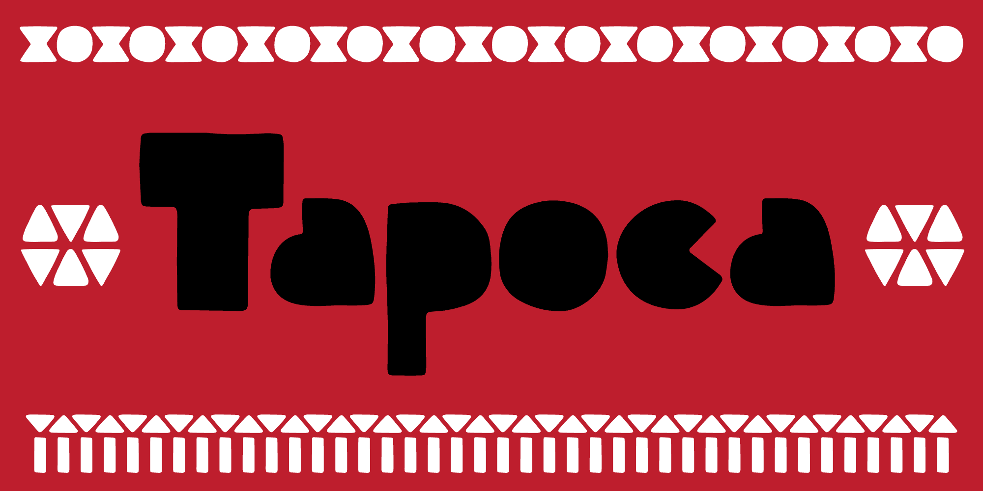 Tapoca - expressive display typeface specimen